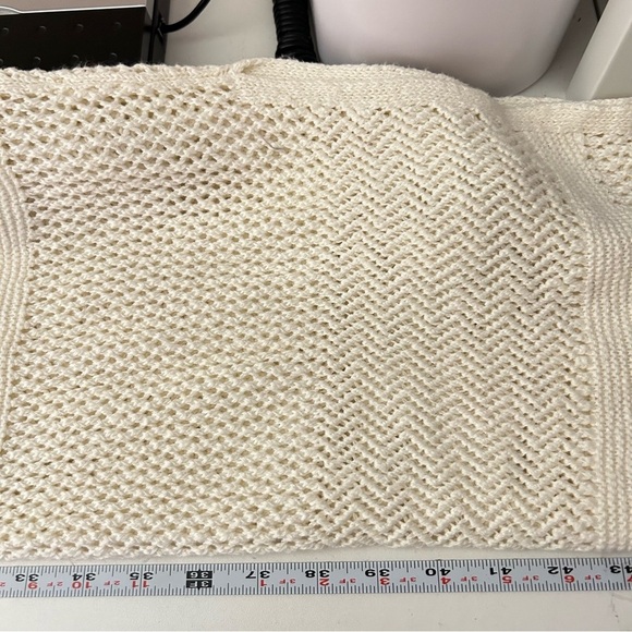 Abercrombie Fitch Dress Women Size XL Tall Cream Knit Crochet Beach Fisherman - Picture 12 of 13